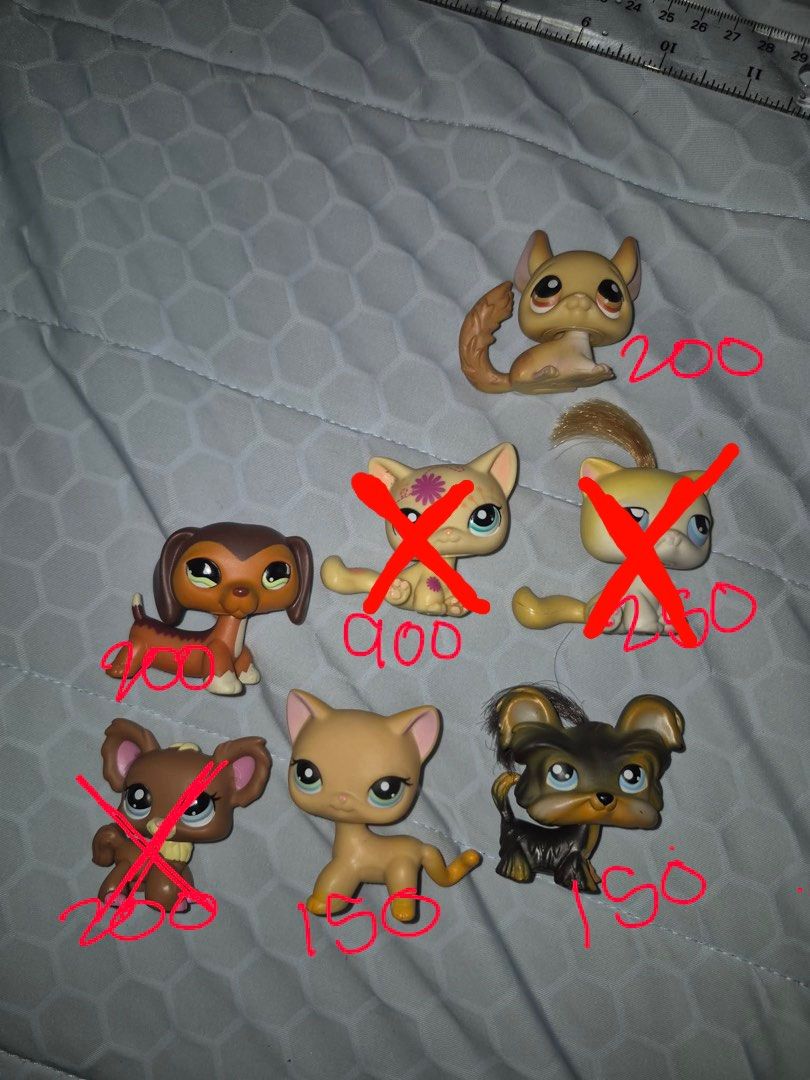 LPS Littlest Pet Shop (Category: Figurines & Statues) located in Manila. Submitted by playpaints18877 (Listing ID 1461880481, Image 1). Description: No holds po, can send more pics of the lps. Conditions of the lps: Bunny white grey ear bunny (removed magnet) All Dachunds (fakie) Shc (fakie) Sitting shc with tattoot (slightly rusty peg) Scottie (sanded down paws, cant stand properly, pink mold spot sa eye) Sea horse (pink mold spots) Great dane (