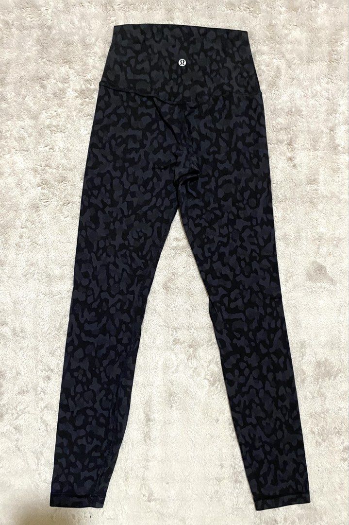 Lululemon Align Leopard Print High-Rise Leggings (Category: Activewear) located in Bacolod City. Submitted by bravefire_3fe6dd (Listing ID 1461869723, Image 3). Description: - Lululemon Align leggings - Cool leopard print (dark grey & black) - High-rise fit - Comfortable and stretchy fabric - Versatile: great for workouts or casual wear - Features Lululemon logo on the back.