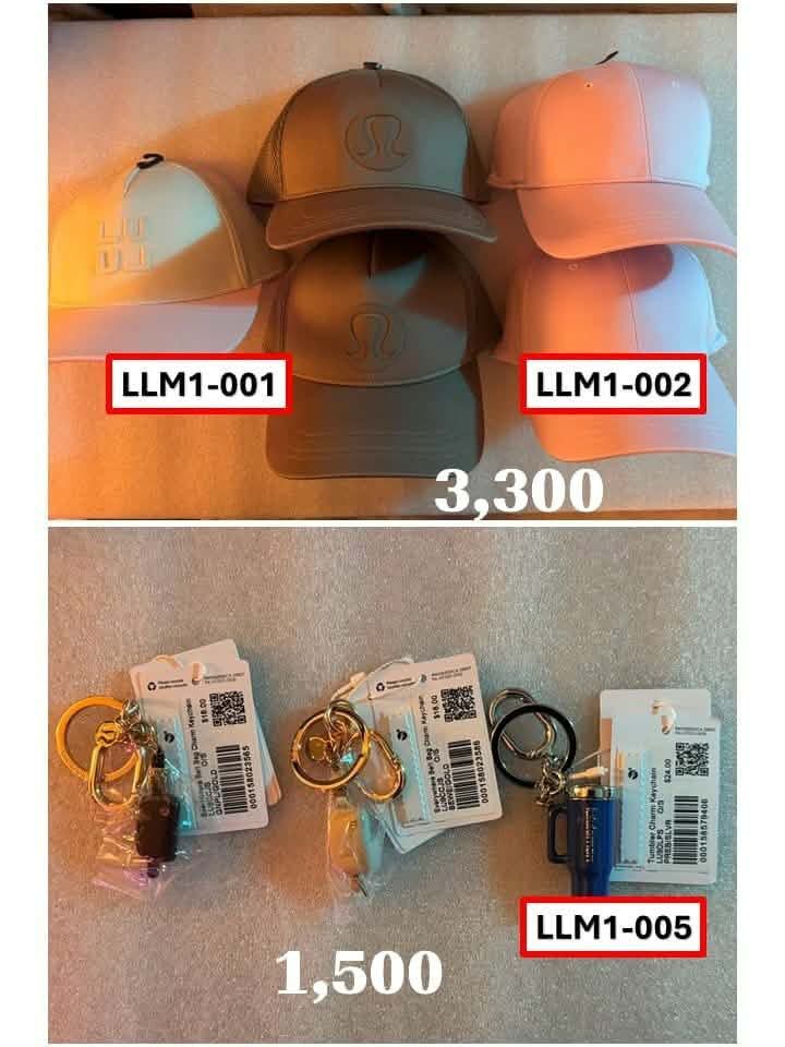 Lululemon caps & keychains (Category: Caps & Hats) located in Pasay City. Submitted by khim1202ma07307 (Listing ID 1461976360, Image 1). Description: .