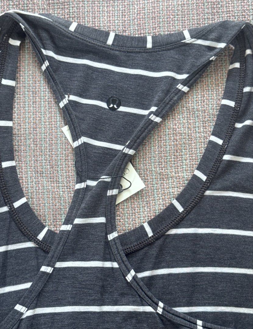 Lululemon stripes tanktop (Category: Activewear) located in Digos. Submitted by grandeactive (Listing ID 1461945389, Image 3). Description: Fits Medium to Large.
