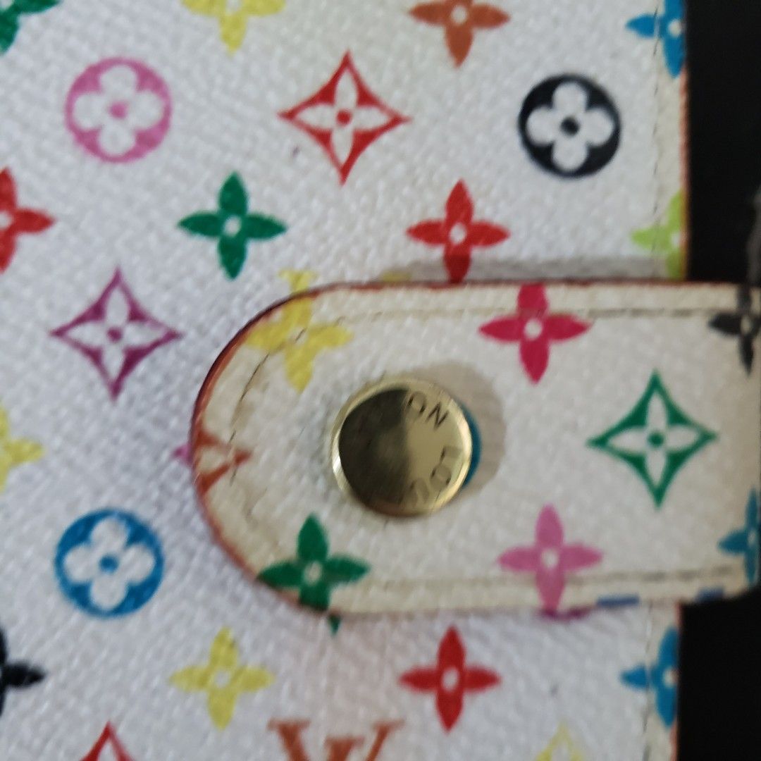 LV Multicolor agenda notebook (Category: Luxury Bags & Wallets) located in Manila. Submitted by poshcara (Listing ID 1461897027, Image 2). Description: Louis Vuitton agenda noteboook - Iconic Monogram Multicolore on white - Secure snap closure - Multiple interior card slots and compartments - Shows some signs of wear - Fully functional and stylish.