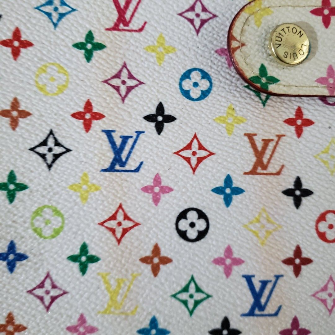 LV Multicolor agenda notebook (Category: Luxury Bags & Wallets) located in Manila. Submitted by poshcara (Listing ID 1461897027, Image 3). Description: Louis Vuitton agenda noteboook - Iconic Monogram Multicolore on white - Secure snap closure - Multiple interior card slots and compartments - Shows some signs of wear - Fully functional and stylish.