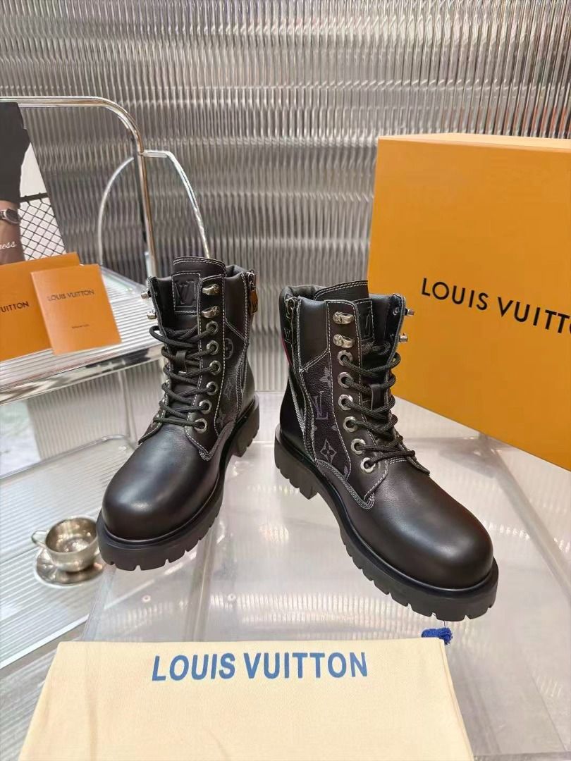 LV stitched Martin boots (Category: Boots) located in Quezon City. Submitted by grossoimor01025 (Listing ID 1461857249, Image 3). Description: .