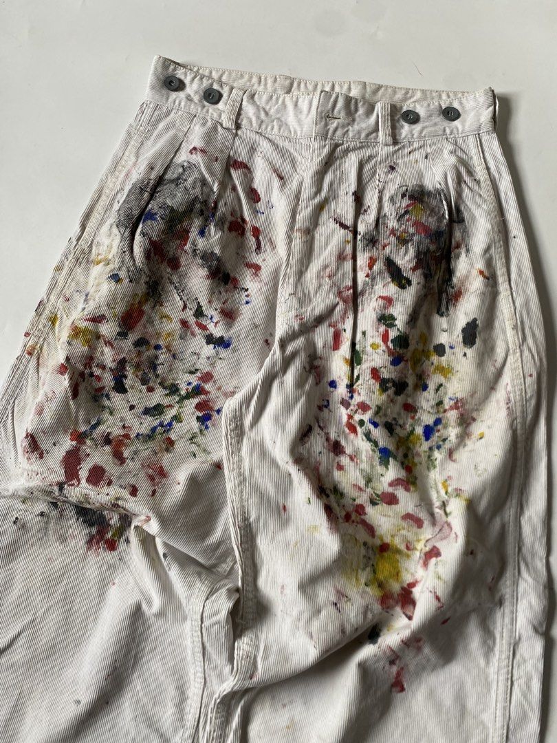 Lybro x Nigel Carbourn Painters Pants (Category: Trousers) located in Baguio. Submitted by archival.store (Listing ID 1461994480, Image 2). Description: Size tagged:8 Issue:none Waist:30 Length:40.5 Thigh:14 Opening:11.
