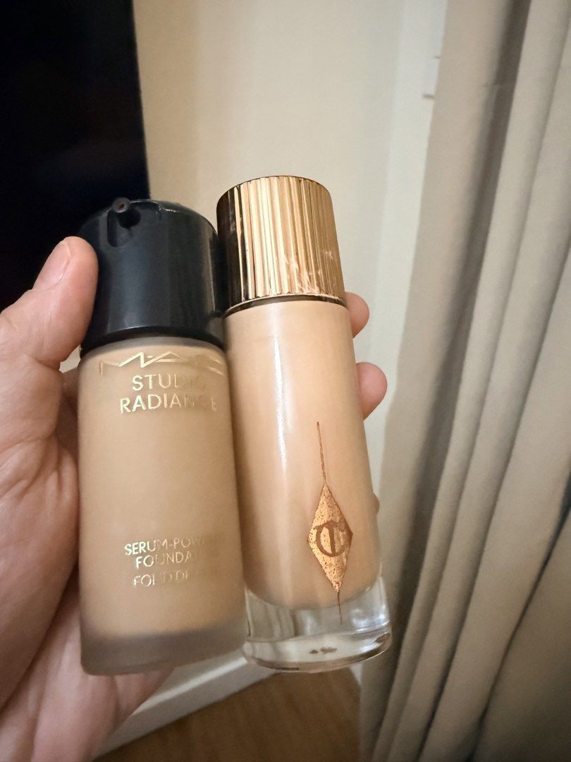 Mac and charlotte tilburry foundation (Category: Makeup) located in Manila. Submitted by ajaypiagv (Listing ID 1461923761, Image 1). Description: Authentic Purchased at mac store and sephora Shade mac-nc15 CT-2 fair pale Mac-87 % Ct- not visible but approx half full.