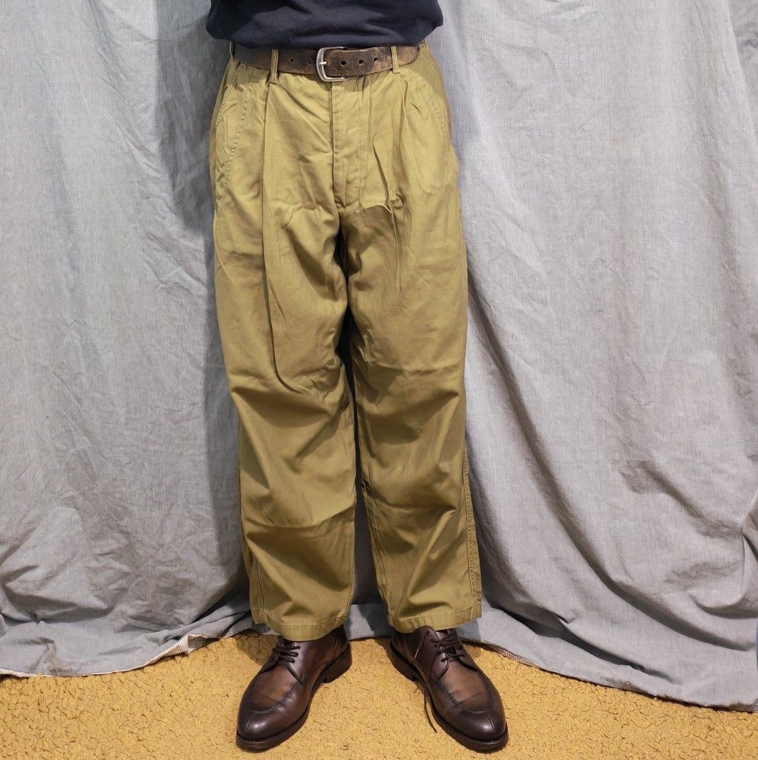 madness pleated trousers (Category: Trousers) located in Baguio. Submitted by used_clothing2600 (Listing ID 1461970798, Image 1). Description: madness pleated chino trousers excellent condition size large measurements waist 16.5 front rise 13.5 thigh 15 knee 13 length 39 leg opening 8.5 P1,000.