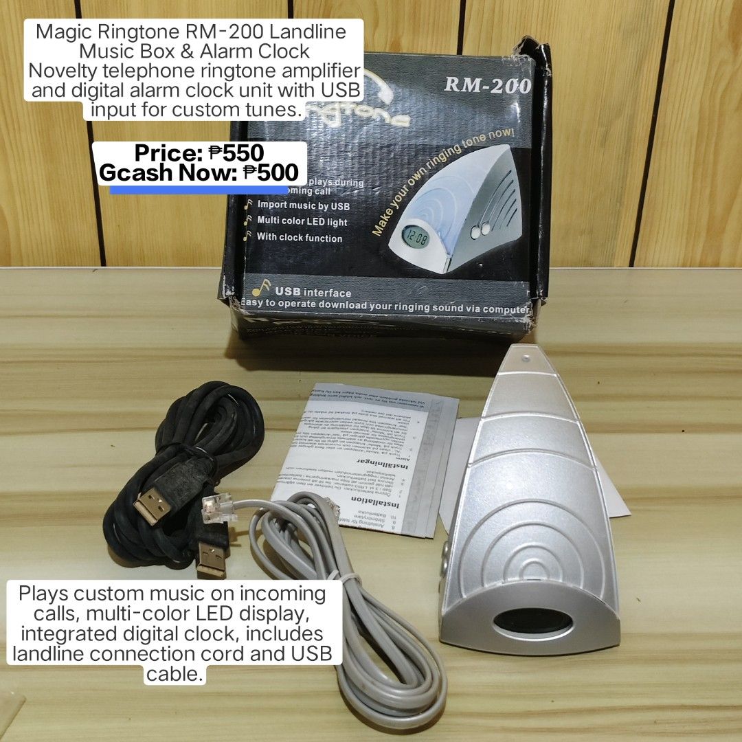 Magic Ringtone Music Box and Alarm Clock (Category: Soundbars, Speakers & Amplifiers) located in Baguio. Submitted by Jzys_Apparels (Listing ID 1461906068, Image 1). Description: .