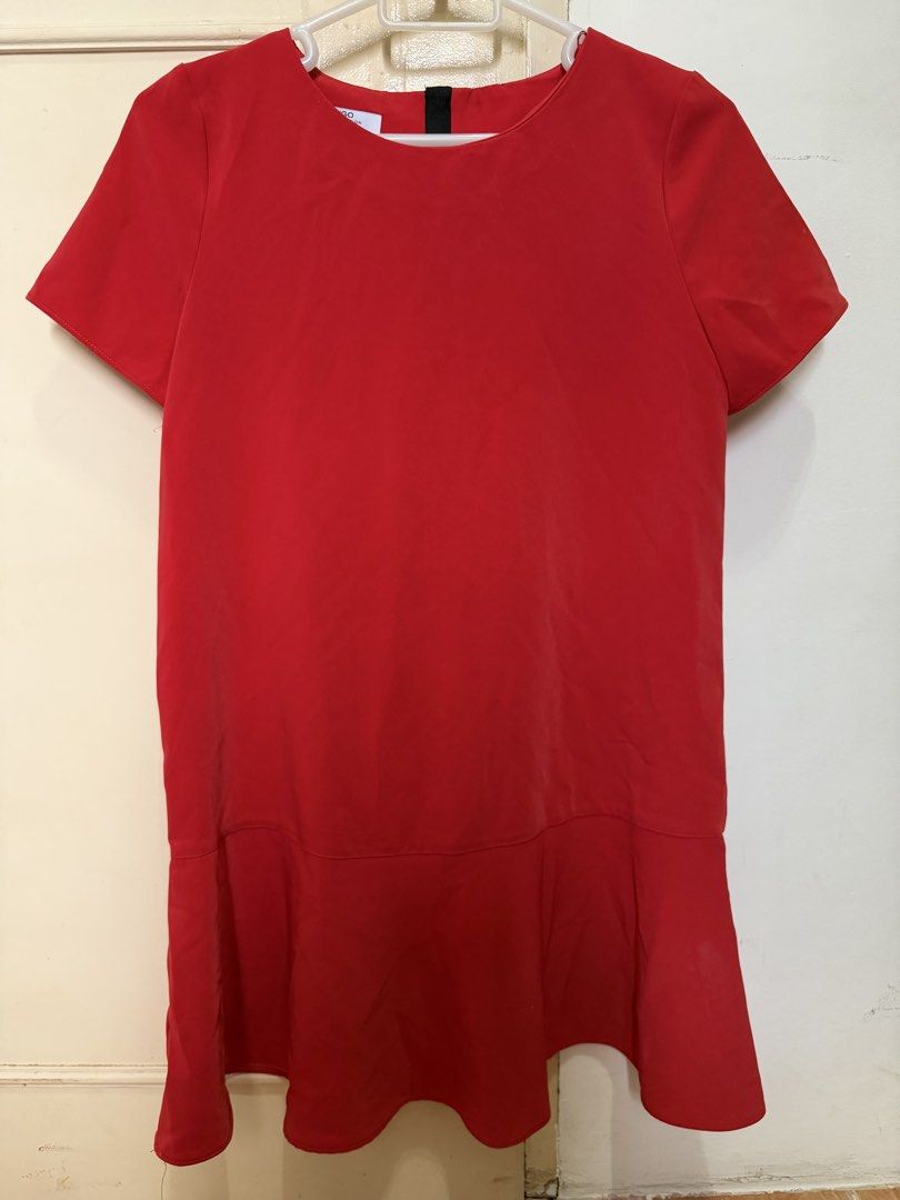 Mango Red Suit Collection Dress (Category: Dresses) located in Malolos. Submitted by eadiana (Listing ID 1461996000, Image 1). Description: - Mango red dress from the Suit Collection. - Short sleeves with a flattering peplum hem. - Front zipper closure with stylish black trim detail. - Made in Morocco. - Size: EUR XS.