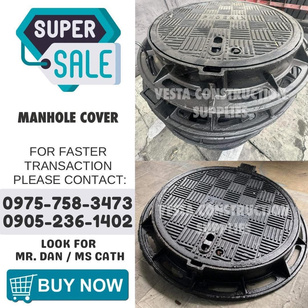 Manhole cover (Category: Industrial Equipment) located in Manila. Submitted by cathvesta_sales (Listing ID 1461862893, Image 1). Description: .