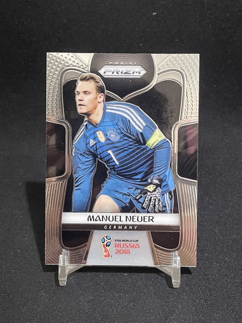 Manuel Neuer World Cup Prizm 2018 (Category: Raw Singles) located in Muntinlupa City. Submitted by shiganshina_collectibles (Listing ID 1461940057, Image 1). Description: Football Soccer Fifa Card Loc: Quezon city MoP: GCash or Maya MoD: LBC or Lalamove.