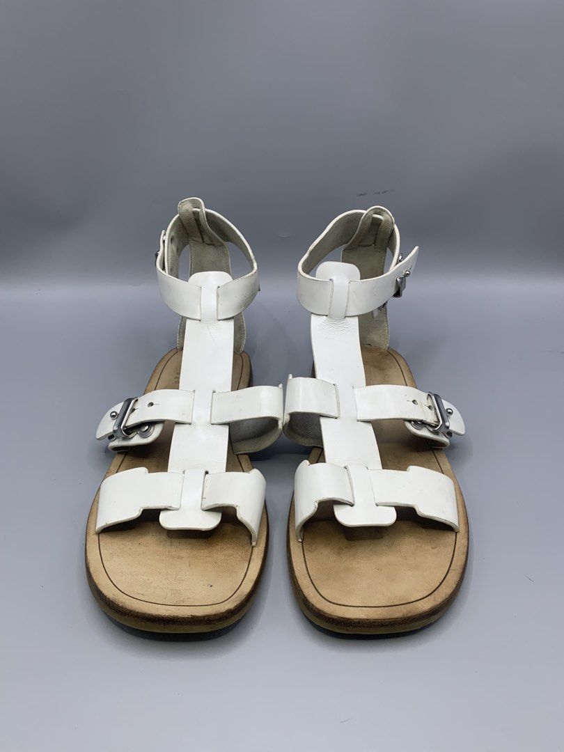 MARC JACOBS LEATHER WHITE ANKLE SANDALS (Category: Flats & Sandals) located in Bulacan. Submitted by ridersthrift_ph (Listing ID 1461884707, Image 2). Description: Authentic Size 35 Women's In Great Condition check flicks for details Gcash Payment Bulacan 📍.