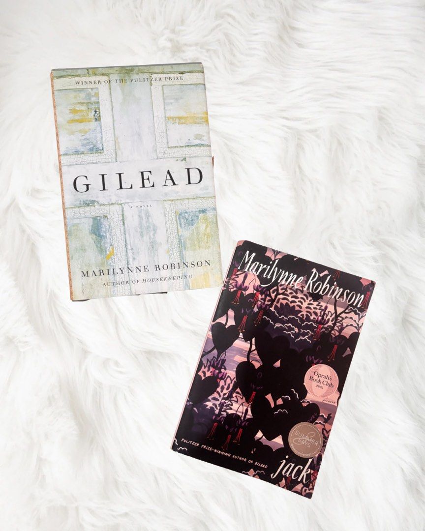 Marilynne Robinson bundle: Gilead and Jack (Category: Storybooks) located in Iloilo. Submitted by lintrulys (Listing ID 1461882843, Image 1). Description: Message me for more details and condition of the books. RFS: funds 🥲 Can ship through J&T, buyer shoulders sf.