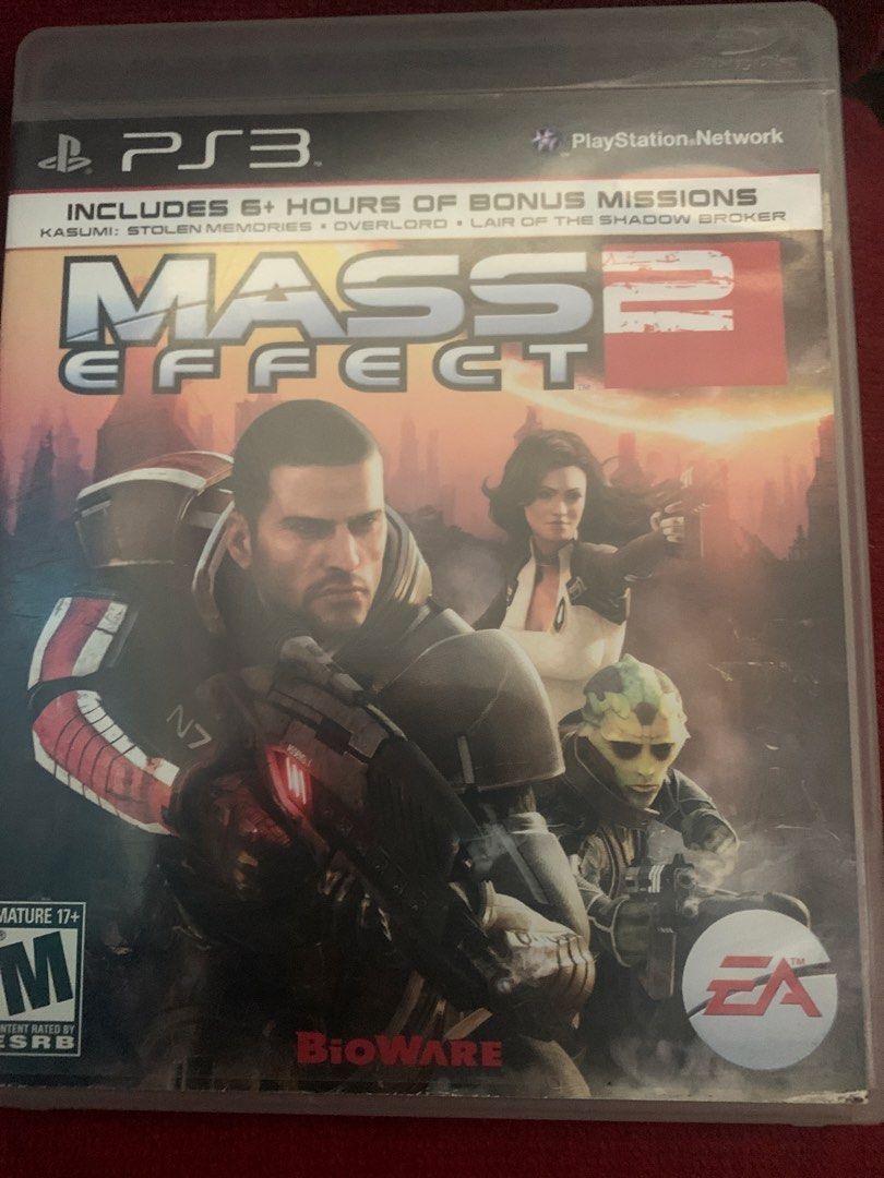 Mass Effect 2 PS3 Game (Category: PlayStation) located in Makati City. Submitted by emenem.m (Listing ID 1462025569, Image 1). Description: - Mass Effect 2 for PlayStation 3 - Includes over 6 hours of bonus missions: Kasumi: Stolen Memories, Overlord, and Lair of the Shadow Broker - Rated Mature 17+ by ESRB - From BioWare and EA.