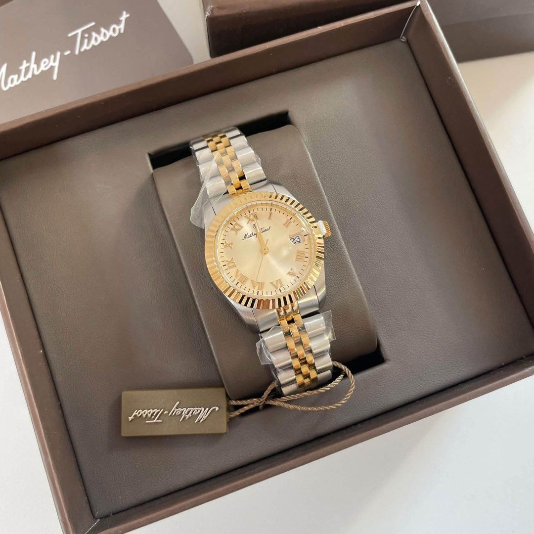 Mathey tissot watch (Category: Women's Watches) located in Manila. Submitted by ishfindsph (Listing ID 1461833124, Image 3). Description: Mathey tissot from 🇺🇸 32mm Stainless Steel. Japan Movement ₱16,000 Mall price 💯Moneyback Guarantee Open for layaway✨ Onhand ready to ship.