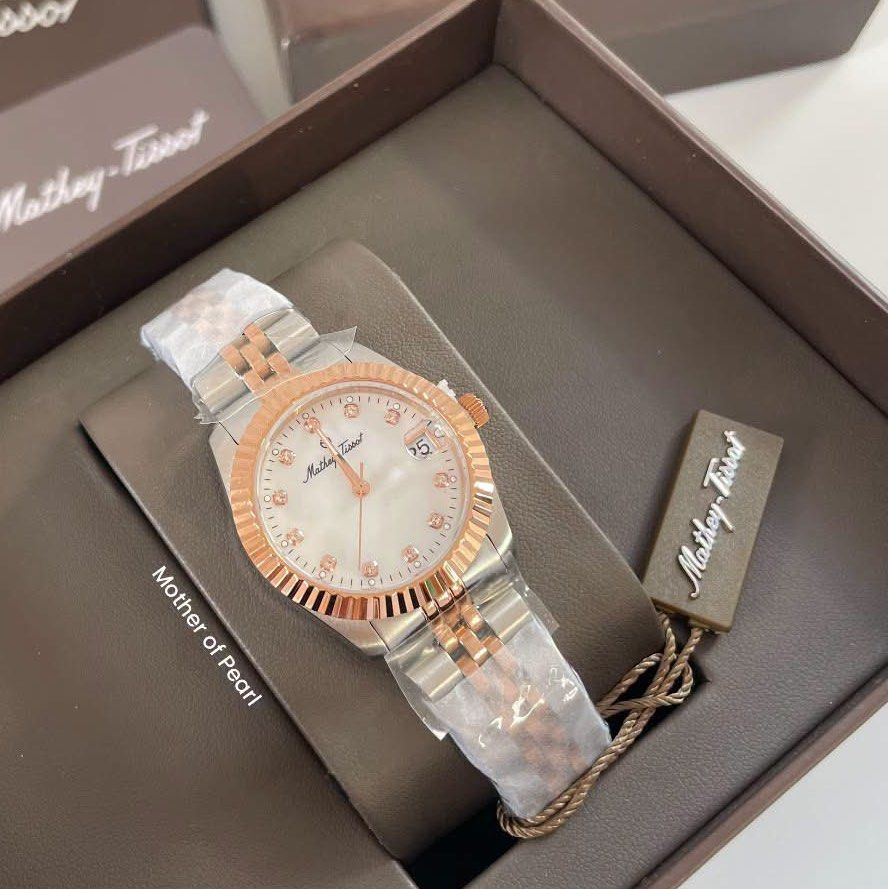 Mathey tissot watch (Category: Women's Watches) located in Manila. Submitted by ishfindsph (Listing ID 1461833124, Image 2). Description: Mathey tissot from 🇺🇸 32mm Stainless Steel. Japan Movement ₱16,000 Mall price 💯Moneyback Guarantee Open for layaway✨ Onhand ready to ship.
