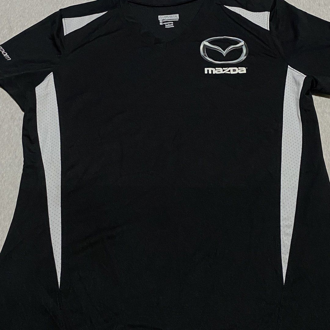 Mazda Shirt (Category: Activewear) located in Mabalacat. Submitted by stellargarments (Listing ID 1461806785, Image 2). Description: L - 25 W - 18 Condition : 9.5/10 Top tier quality! Ganda ng tela super solid! drifit fabric smooth on skin mabago pa tela! Need wash fresh from bale.