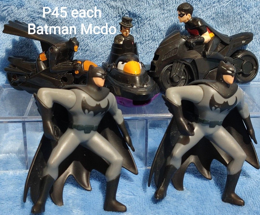 McDonald's Happy Meal DC & Marvel Action Figures (Category: Figurines & Statues) located in Baguio. Submitted by abigailmyra (Listing ID 1461933463, Image 2). Description: - McDonald's Happy Meal Action Figures - Available characters: Batman, Superman, Wonder Woman, Venom, Incredibles - Please check photos for specific item details and prices loc:Baguio-CAR.