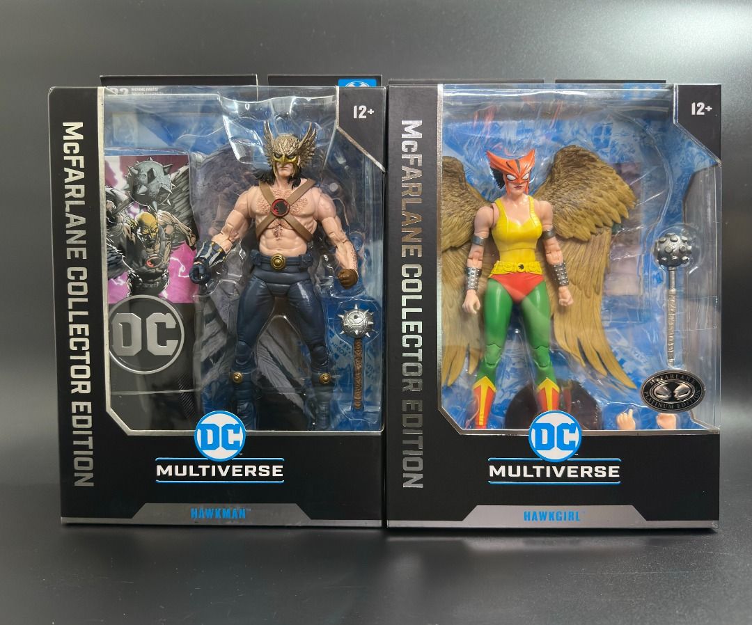 McFarlane DC Multiverse - Hawkman (Zero Hour) | Hawkgirl (Platinum) - Collector Edition (Category: Figurines & Statues) located in Pasay City. Submitted by zoomgio (Listing ID 1462026889, Image 1). Description: - Condition: BIB and good as new **100% genuine/original/authentic product. No lowballers please. Price: 1. Hawkgirl (Platinum)- Php 2,299 2. Hawkman - SOLD Features: - Incredibly detailed 7" scale figures based off the DC Multiverse. - De