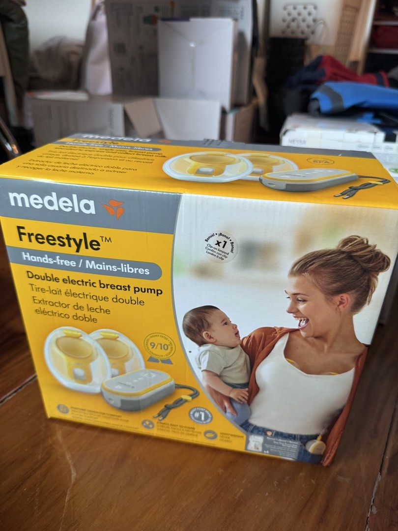 Medela Freestyle Double Electric Breast Pump (Category: Breastfeeding & Bottle Feeding) located in Quezon City. Submitted by kamilledg (Listing ID 1461827252, Image 1). Description: - Medela Freestyle Hands-Free Double Electric Breast Pump - Lightweight and comfortable design - 9 adjustable suction levels - Built-in rechargeable battery (2 hours pumping time) - Easy to clean 3-part system - Includes 150ml/5oz breast milk bottles - Ideal for busy,