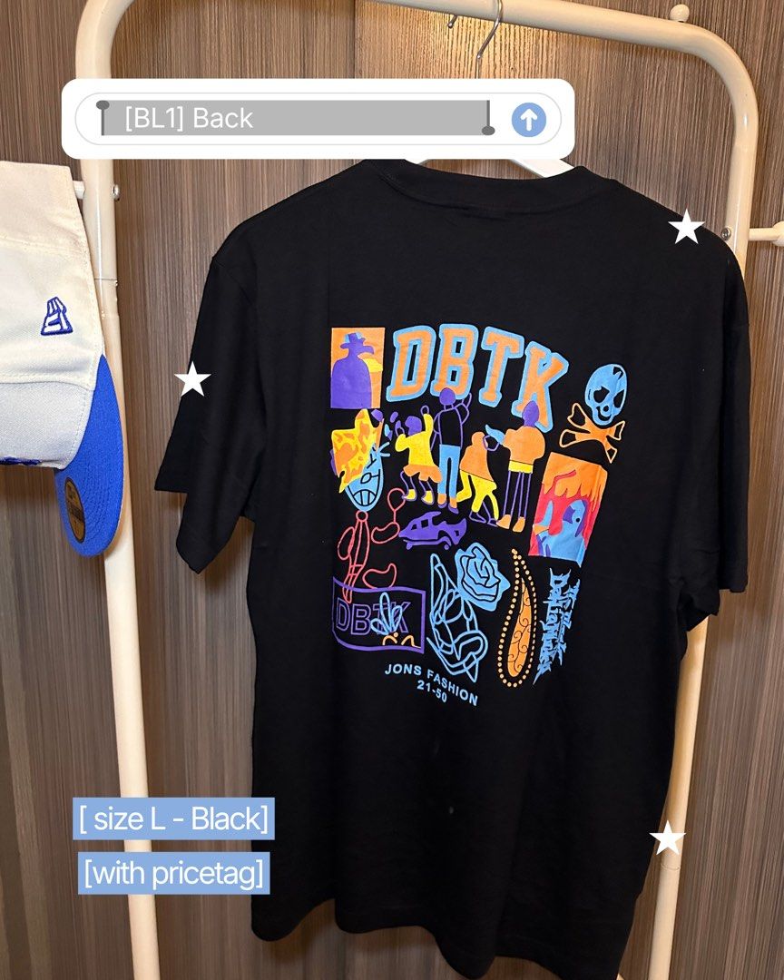 DBTK Men's Graphic T-Shirt Black Size L (Category: Tshirts & Polo Shirts ) located in Manila. Submitted by kaisrmnt (Listing ID 1461901049, Image 2). Description: - Black H&M T-shirt - Size: Large (L) loc: manila.