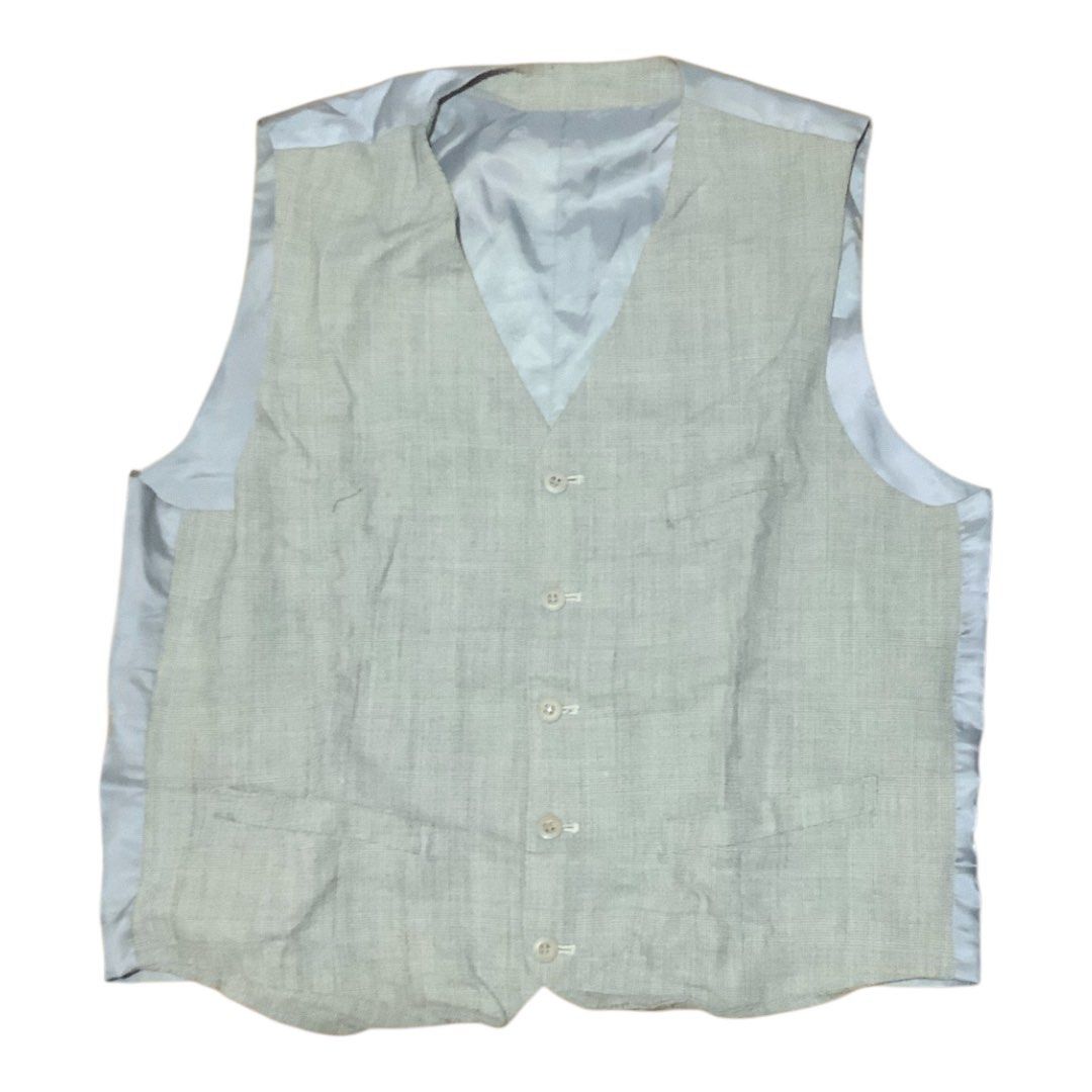 Men's Grey Suit - Blazer, Vest, Pants (Category: Coats, Jackets and Outerwear) located in Manila. Submitted by find_found001 (Listing ID 1461846411, Image 2). Description: - Complete Men's Grey Suit Set - Includes: Grey Blazer, Light Grey Vest, Matching Grey Pants - Blazer Features: Single button closure - Vest Features: Button-up front - Pants Features: Classic fit, belt loops - Ideal for: Formal occasions, business wear - Please check photos fo