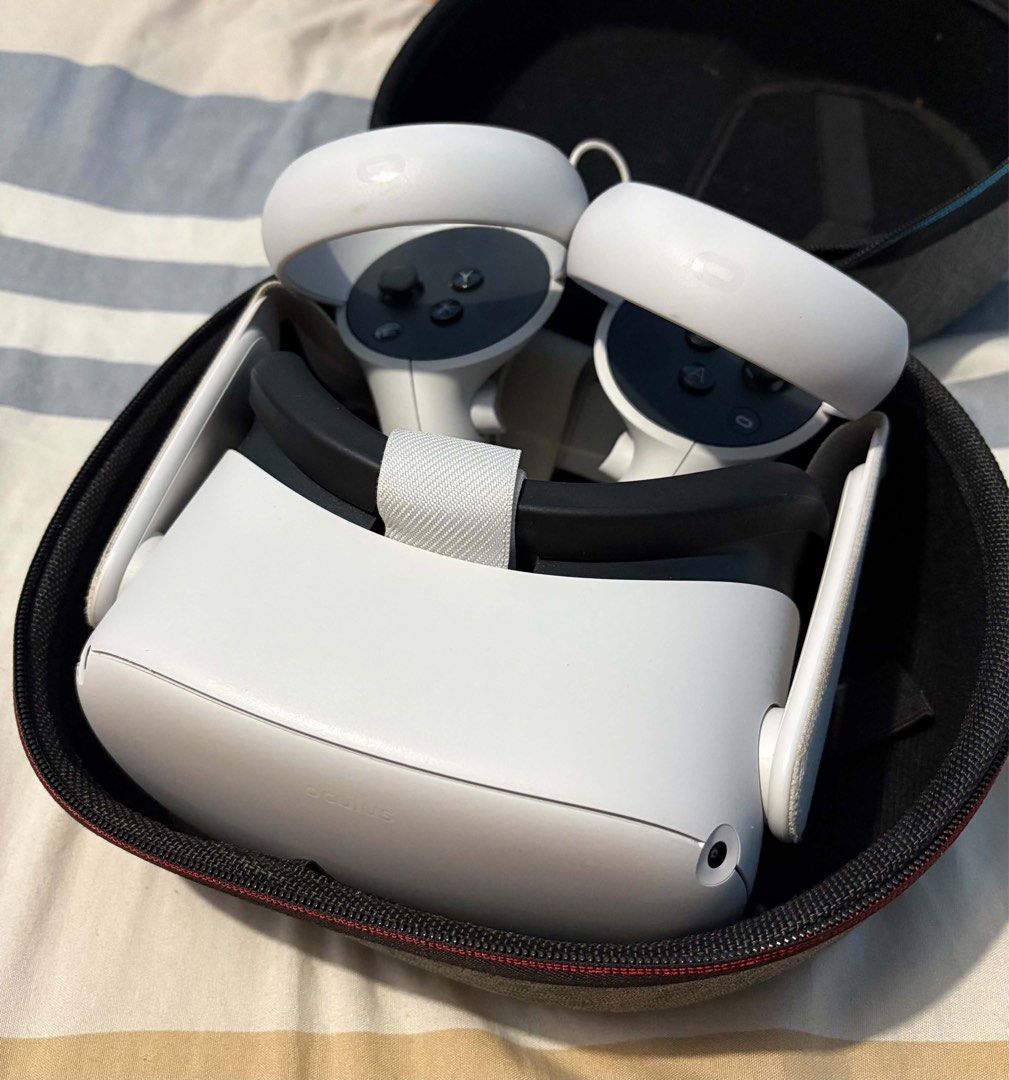 Meta Oculus Quest 2 VR Headset with Controllers and Case (Category: Others) located in Subic. Submitted by httpsuflea (Listing ID 1461853310, Image 1). Description: - Meta Oculus Quest 2 VR headset - Includes controller - bought from US - rfs: not using it anymore.