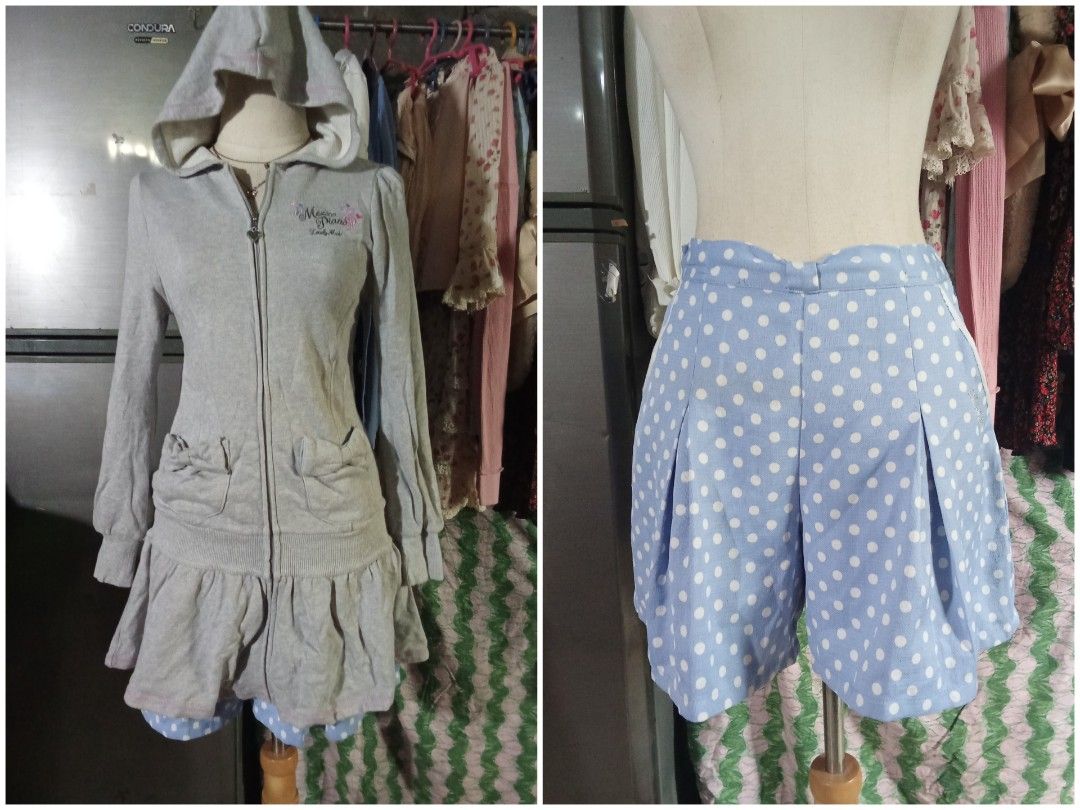 FREE SHIP TODAY ONLY ‼️ MEZZO PIANO BUNDLE 4PCS (Category: Sets or Coordinates) located in Meycauayan. Submitted by midori61 (Listing ID 1461815694, Image 3). Description: 4 pcs mezzo piano clothes hoodie and shorts: M on tag shorts waist:26-28 dresses: L and LL on tag will give kids-preteen MP shirt and pants as freebie sf c/o buyer.