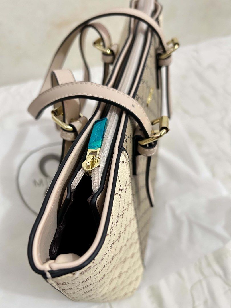 MICHAELA monogram checkered tote bag (Category: Shoulder Bags) located in Manila. Submitted by ileonajanae_ (Listing ID 1461950241, Image 2). Description: MICHAELA monogram checkered tote bag bnew with dust bag ₱1,500 4k bought price.
