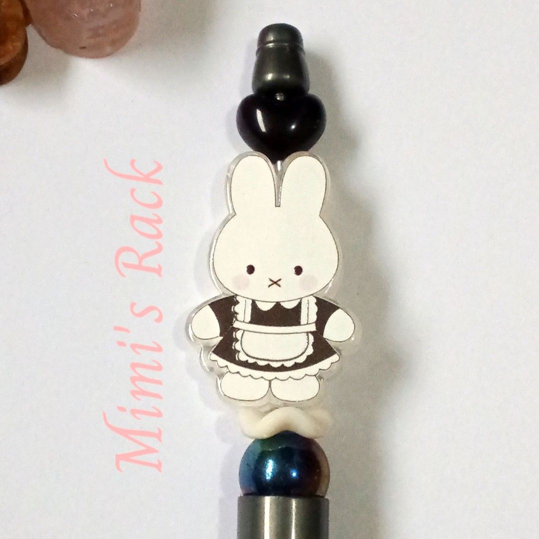 Miffy Beadable Pen (Category: Stationery & School Supplies) located in Taguig. Submitted by mimisrack (Listing ID 1461857127, Image 3). Description: 🩶Cute and fun Miffy-themed beadable pen featuring an adorable Miffy character design, paired with decorative beads for an extra playful touch. 🐰✨ -The sleek gray pen body gives it a simple, stylish look while the Miffy topper makes it stand out. Perfect for everyday writing, journaling, note-taking