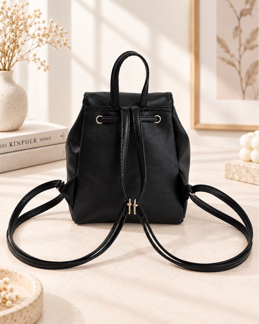 Mini Flap Drawstring Backpack (Category: Backpacks) located in Singapore. Submitted by jeungkachu (Listing ID 1461960967, Image 3). Description: STRICTLY NO NEGOS/TRADES BUYNOW? WILL MAIL IT OUT ASAP .