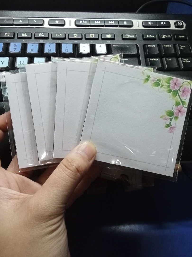 Mini Notepad (Category: Other Stationery & Craft) located in Quezon City. Submitted by charmedchapters26 (Listing ID 1461861072, Image 1). Description: mini notepads for ₱15 each current available Stock: 4pcs mop: gcash, Maya mod: J&T NOTE: SHIP OUT EVERY WEEKEND.