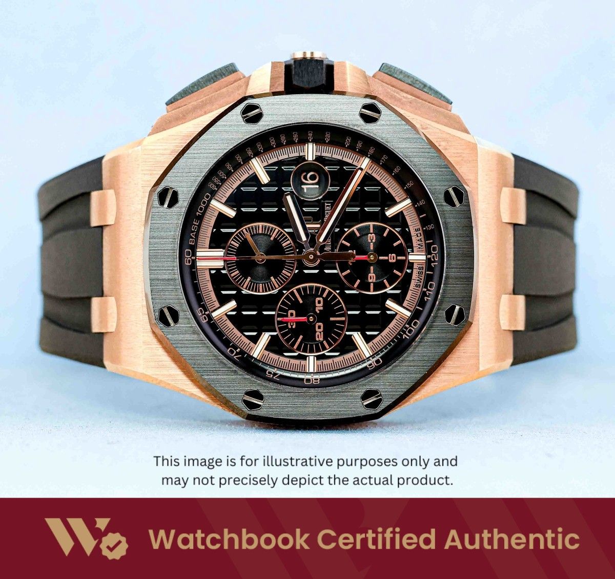 [Mint] Audemars Piguet Royal Oak Offshore Rubber 26401RO.OO.A002CA.02 26401RO AP Black Dial A7424 | Mar 2019 (Category: Watches) located in Singapore. Submitted by watchbooksg (Listing ID 1442989244, Image 1). Description: Watchbook Swiss-Standard Certified: Professional Authentication You Can Trust Every watch undergoes systematic 60-point verification by Swiss-trained watchmakers at our in-house Watchbook Service Centre. We verify all checkpoin