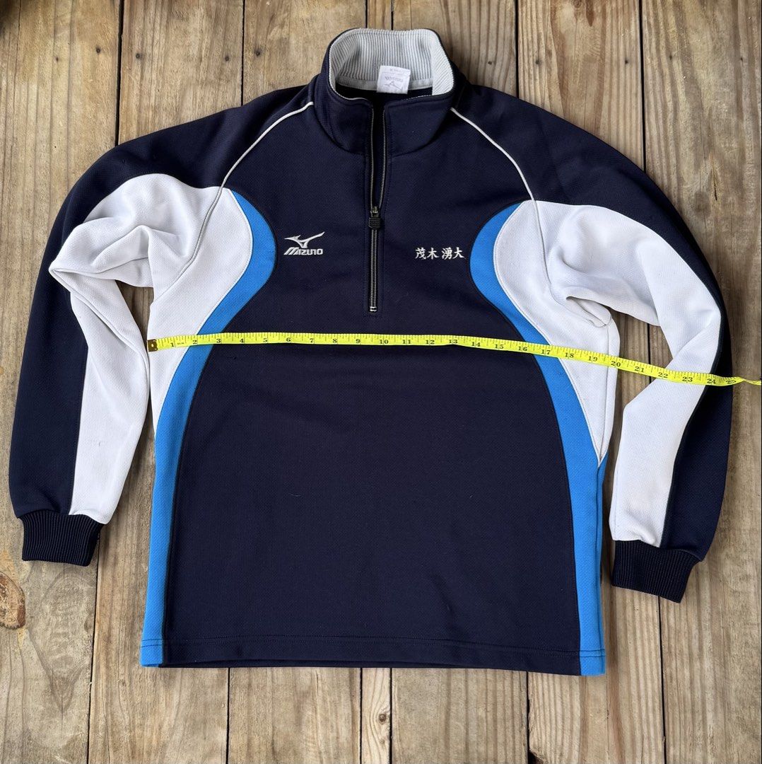 Mizuno Half Zip Jacket (Category: Coats, Jackets and Outerwear) located in Mandaluyong City. Submitted by aeronaldrich (Listing ID 1461932457, Image 2). Description: Mizuno Halfzip Jacket Size: Medium Dimes: W20 x L25.