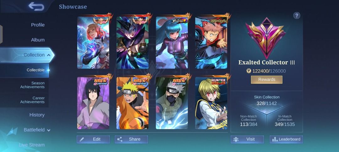 Mobile legends Account (Category: Others) located in Cagayan de Oro. Submitted by reitosensei (Listing ID 1461870867, Image 3). Description: Im selling a Mobile legends account that has been grind and bought with skin worth 5,000 Server is in Philippines .