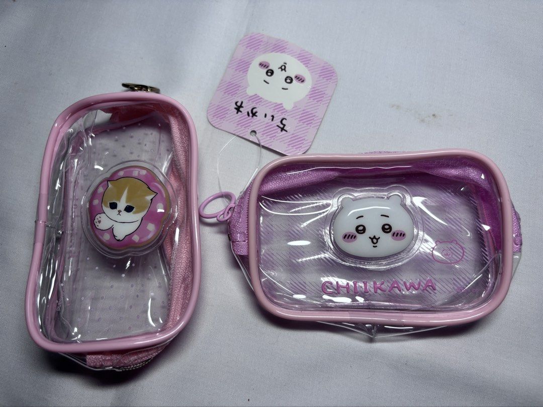 Mofusand, Chiikawa Clear Mini Pouch (Category: Other Stationery & Craft) located in Sablan. Submitted by 21enygrace.ph (Listing ID 1461932999, Image 1). Description: Cuteee.