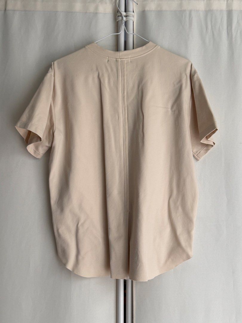 Mosaic Top (Cream) (Category: Shirts) located in Quezon City. Submitted by statstudioph (Listing ID 1461865385, Image 2). Description: Mosaic Top (Cream) * Php1,500 * laid flat measurements in cm: chest - 55, length - 67 * free size * with slit at the back * color: cream * retail price: ₱2,380-2,980 * material: punto cotton * used excellent condition * pick-up location: Katipunan, QC * rfs: decluttering * mop: BPI or GCash or COP Comment SOLD to 