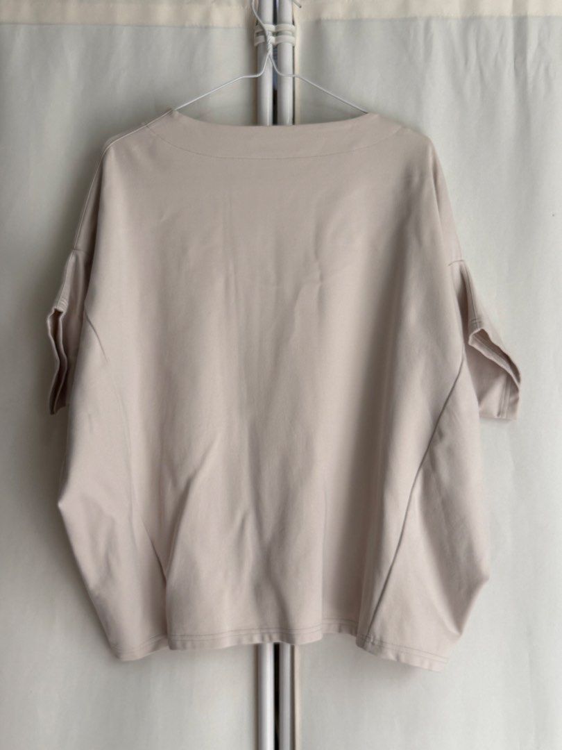 Mosaic Top (Ivory) (Category: Shirts) located in Quezon City. Submitted by statstudioph (Listing ID 1461865097, Image 2). Description: Mosaic Top * Php1,750 * laid flat measurements in cm: chest - 82, front length - 58, back length - 62 * free size * kind of loose * color: ivory * retail price: ₱2,380-2,980 * material: punto cotton * worn 2-3 times only, can pass as brand new * pick-up location: Katipunan, QC * rfs: decluttering * mop: BPI or GCa