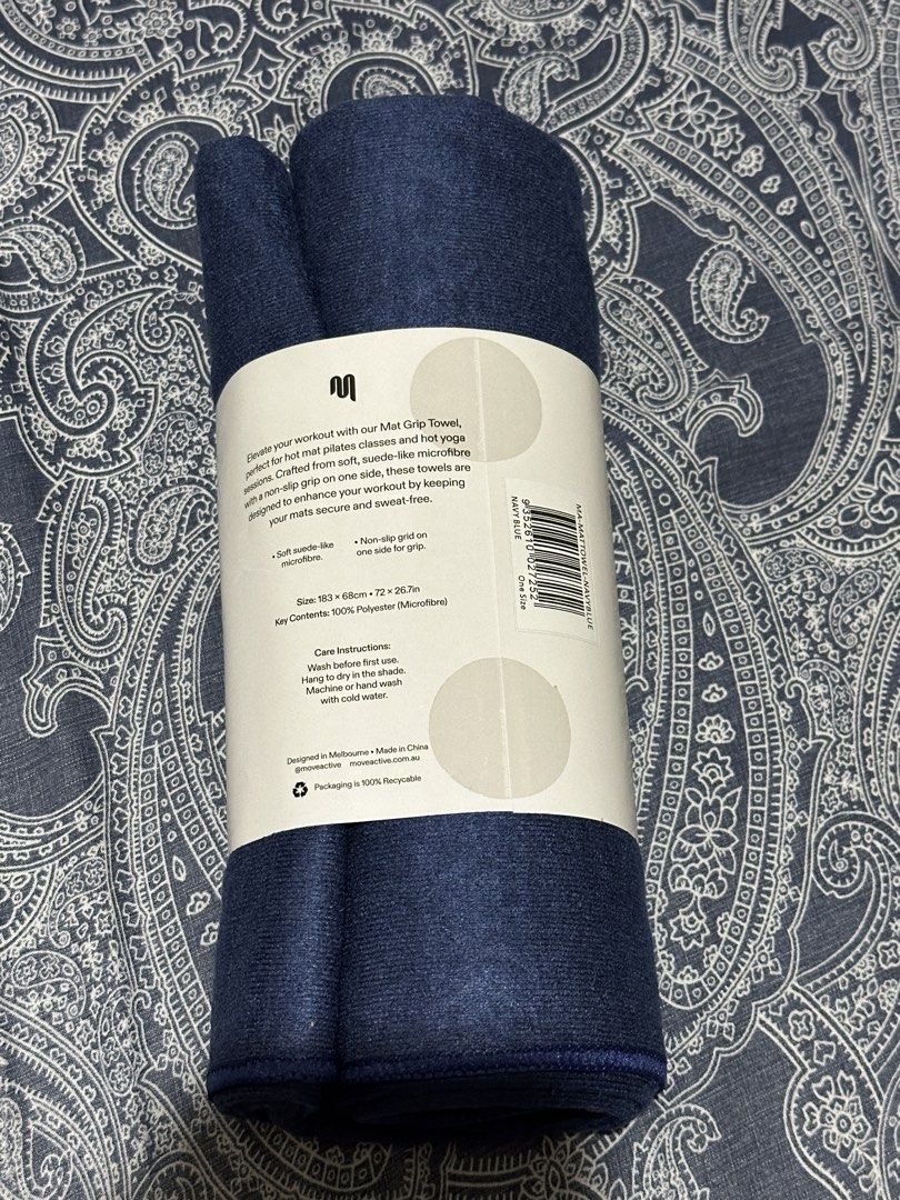 Move Active Mat Grip Towel (Category: Other Accessories) located in Muntinlupa City. Submitted by edl22 (Listing ID 1460645863, Image 3). Description: Brand new, unused Selling for srp but negotiable #moveactive #yoga #pilates.