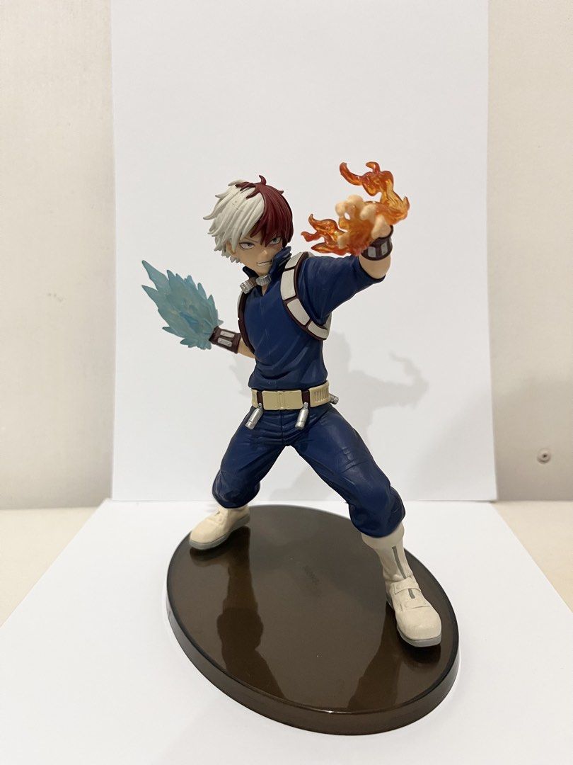 MY HERO ACADEMIA TODOROKI FIGURE (Category: Figurines & Statues) located in Quezon City. Submitted by coloreshoppu (Listing ID 1462034539, Image 1). Description: - My Hero Academia Todoroki action figure - Features Todoroki's signature ice and fire Quirk effects - Dynamic and action-ready pose - Ideal for fans and collectors of the series - High-quality collectible item Authentic.