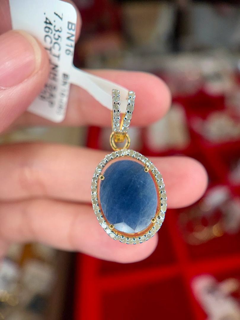 NATURAL MADAGASCAR SAPPHIRE & DIAMONDS (Category: Body Jewelry) located in Baguio. Submitted by asna_taku (Listing ID 1461892876, Image 1). Description: 💙 NATURAL MADAGASCAR SAPPHIRE & DIAMONDS ✨ 7.35 CTS • NO INDICATION OF HEAT 🔥🚫 For the collectors and sapphire purists — this is the detail that makes this piece especially interesting. 💎 A substantial 7.35-carat natural blue sapphire with NO INDICATION OF HEAT, as stated on its laboratory ce