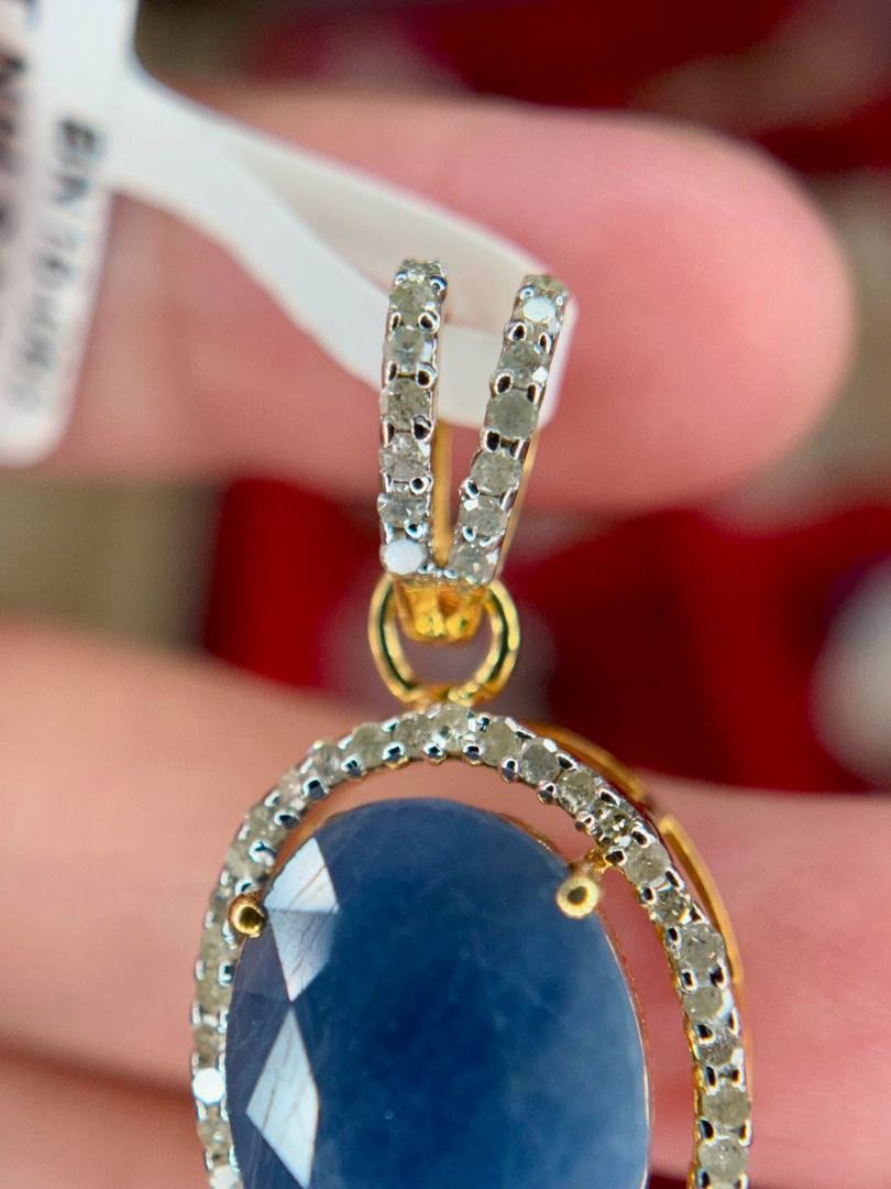 NATURAL MADAGASCAR SAPPHIRE & DIAMONDS (Category: Body Jewelry) located in Baguio. Submitted by asna_taku (Listing ID 1461892876, Image 2). Description: 💙 NATURAL MADAGASCAR SAPPHIRE & DIAMONDS ✨ 7.35 CTS • NO INDICATION OF HEAT 🔥🚫 For the collectors and sapphire purists — this is the detail that makes this piece especially interesting. 💎 A substantial 7.35-carat natural blue sapphire with NO INDICATION OF HEAT, as stated on its laboratory ce