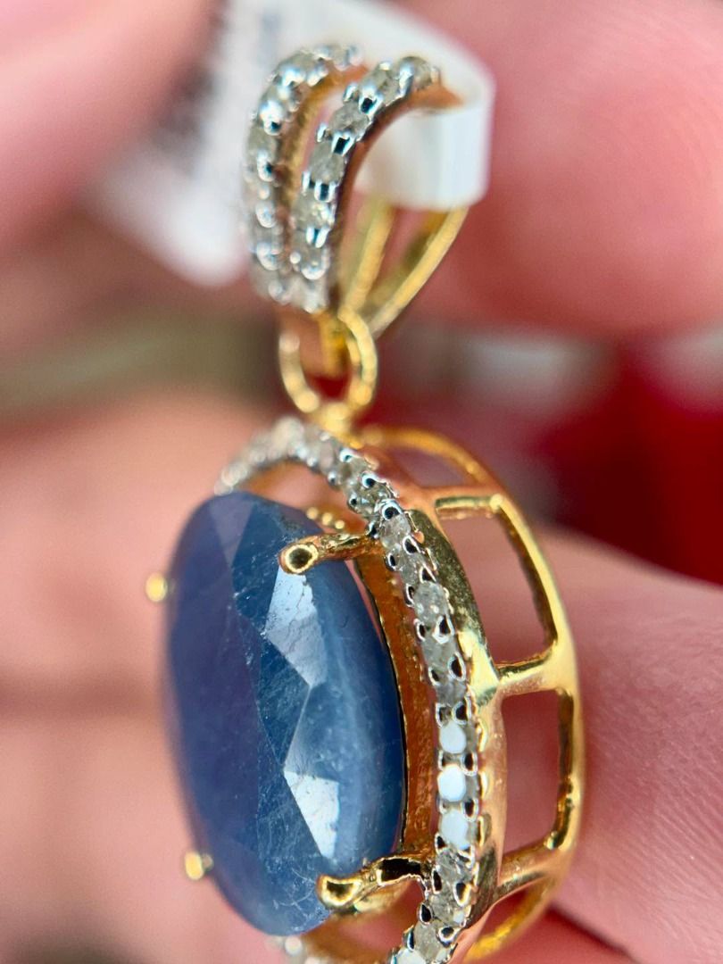 NATURAL MADAGASCAR SAPPHIRE & DIAMONDS (Category: Body Jewelry) located in Baguio. Submitted by asna_taku (Listing ID 1461892876, Image 3). Description: 💙 NATURAL MADAGASCAR SAPPHIRE & DIAMONDS ✨ 7.35 CTS • NO INDICATION OF HEAT 🔥🚫 For the collectors and sapphire purists — this is the detail that makes this piece especially interesting. 💎 A substantial 7.35-carat natural blue sapphire with NO INDICATION OF HEAT, as stated on its laboratory ce