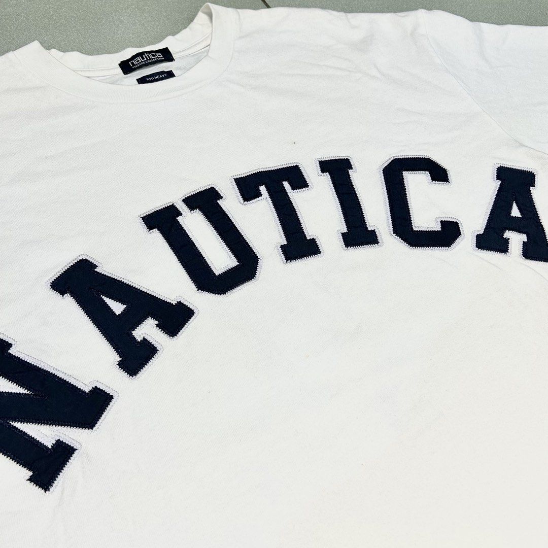 Nautica JP White (Category: Tshirts & Polo Shirts ) located in Angeles City. Submitted by 5am.collective (Listing ID 1461959382, Image 2). Description: Nautica JP Heavyweight Tee White Fits Large-XLarge Width 24 Length 28 PHP 1499 Only🏷️ As new Condition💙 5AM Collective .