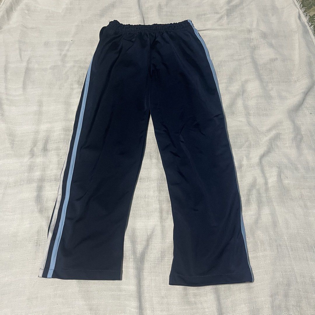 Navy Blue Track Pants with Light Blue Stripes Jogging Pants (Category: Other Bottoms) located in San Ildefonso. Submitted by rgdeclutters (Listing ID 1462029271, Image 3). Description: W - 24-28" L - 33.5".