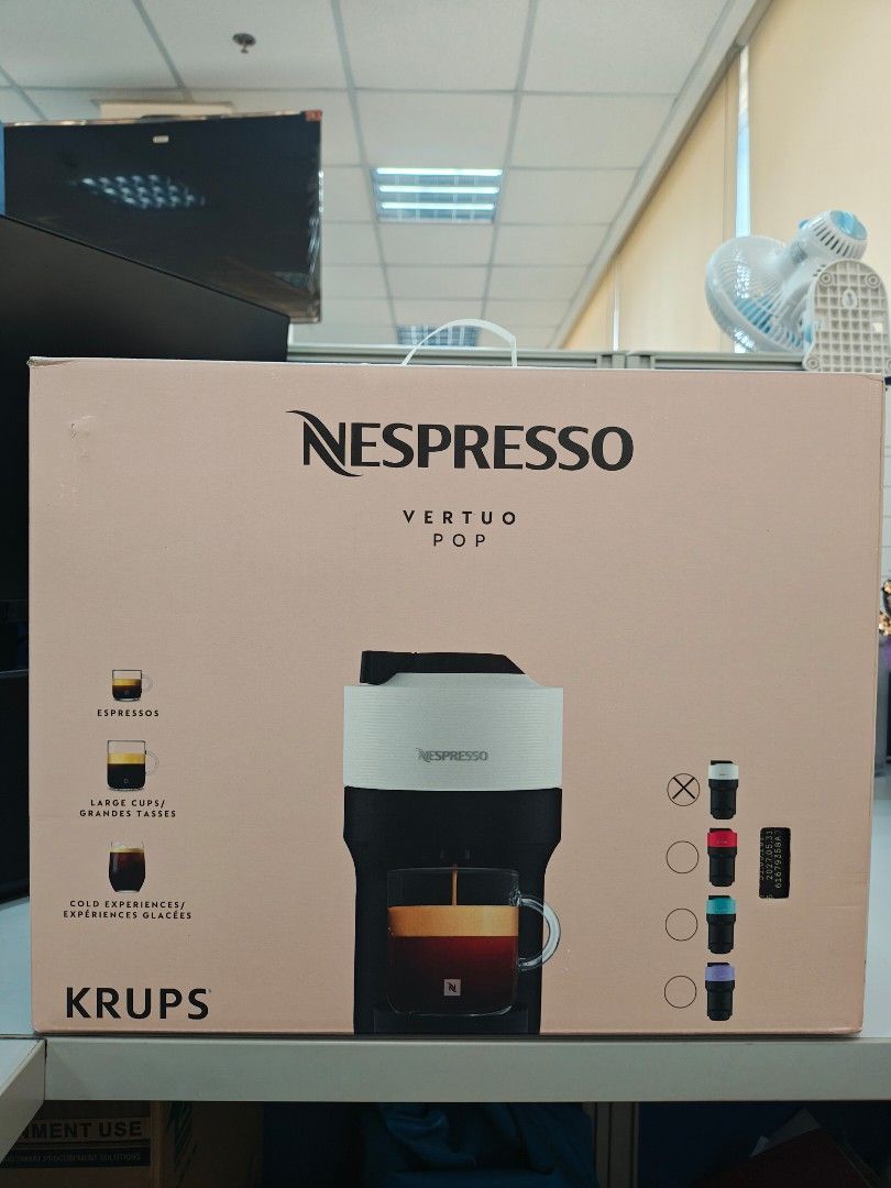 Nespresso Vertuo Pop Coffee Machine (Category: Coffee Machines & Makers) located in Quezon City. Submitted by zhitau (Listing ID 1462034158, Image 2). Description: - Nespresso Vertuo Pop Coffee Machine - Brews up to 6 coffee sizes - Simple one-button operation - Smallest and lightest Vertuo model - Available in multiple colors - Get yours today!.