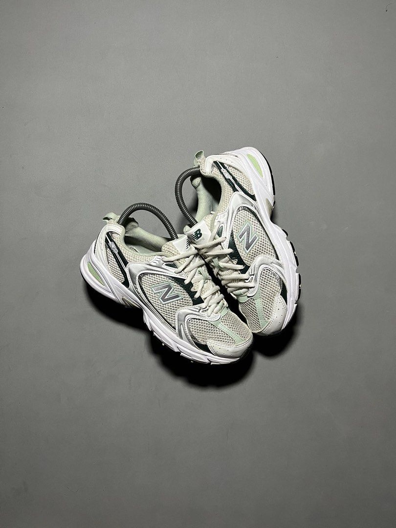 New Balance 530 White Green (Category: Sneakers) located in Iligan City. Submitted by strideph (Listing ID 1461913133, Image 1). Description: Size: 6 US W/ 37 EUR / 22.5 CM Condition: Excellent 1599 only DM 📩.