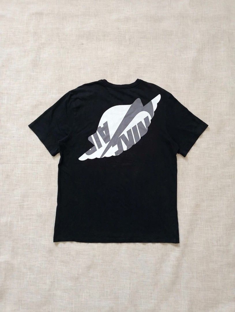 Nike Air Jordan Wings Tee (Category: Tshirts & Polo Shirts ) located in Manila. Submitted by noir_district (Listing ID 1461856933, Image 2). Description: Size: Medium to Large Dimes: W-22 L-28 No pinholes, no cracks 9/10 condition message me if you have a offer..