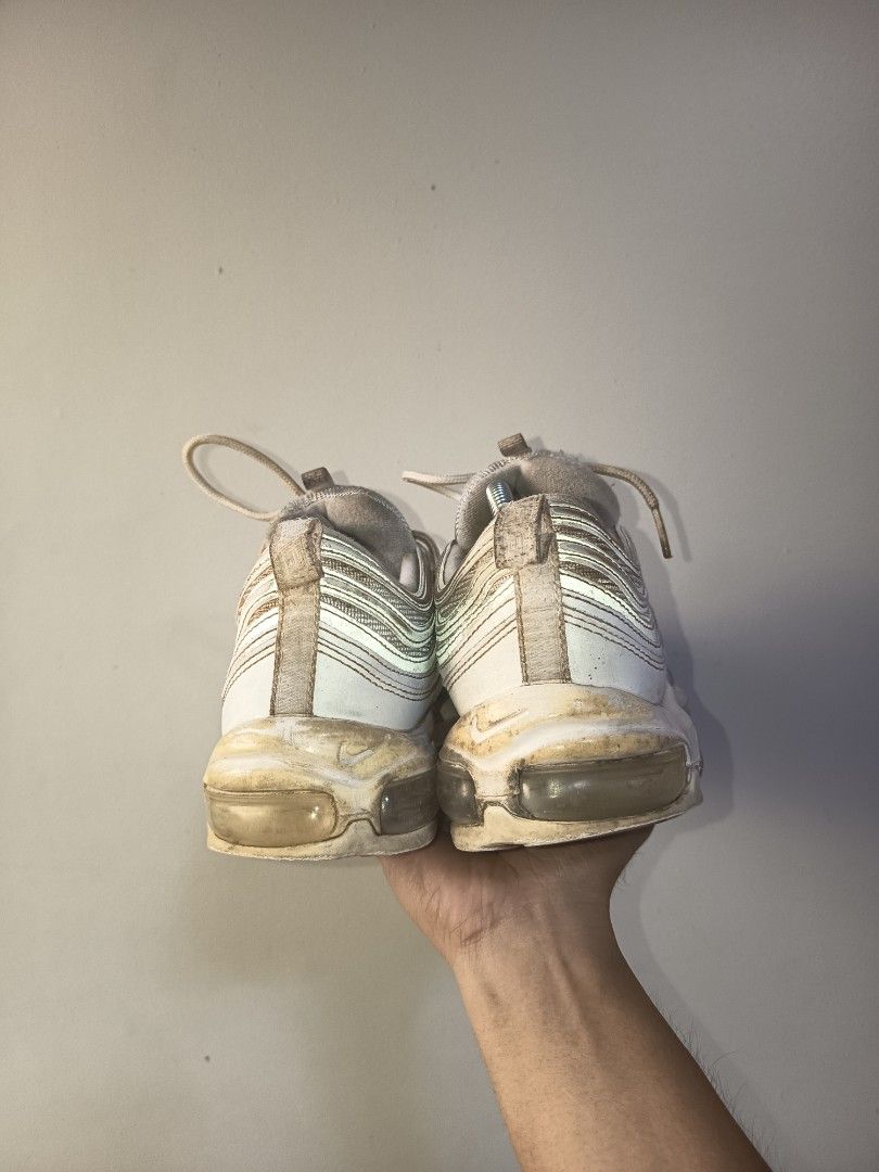 Nike Air Max 97 sneakers (Category: Sneakers) located in Pasay City. Submitted by ODDXX (Listing ID 1461815594, Image 3). Description: Nike Air Max 97 sneakers Size 10 Men/28CM Slightly beater but still Lit! 🤙 499php +SF only!.