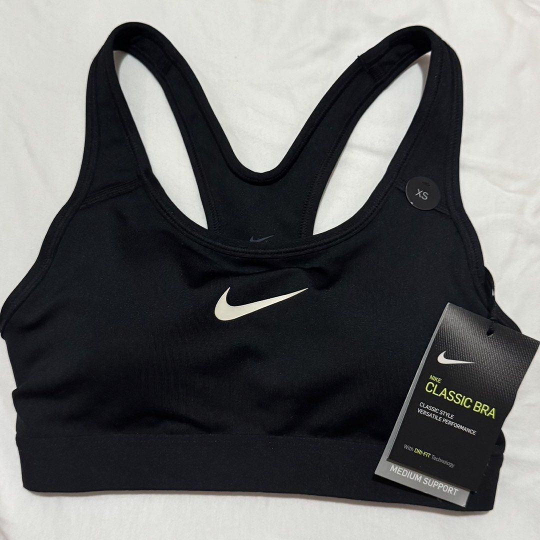 Nike Classic Sports Bra (Category: Activewear) located in Bacolod City. Submitted by ninerss (Listing ID 1461960694, Image 1). Description: Original Nike classic sports bra • with tag, never worn • xs • removable pads • below SRP.