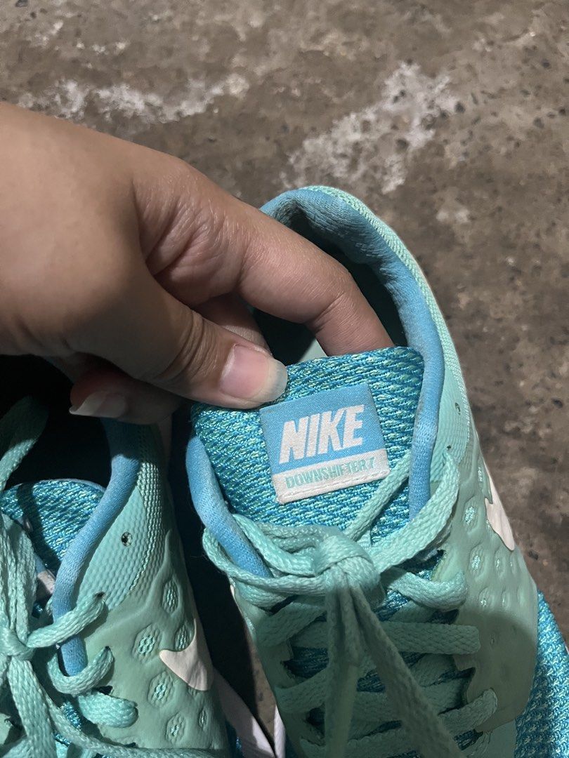 Nike Downshifter 7 Teal Blue Running Shoes (Category: Sneakers) located in Tuguegarao City. Submitted by mgrmt (Listing ID 1461908480, Image 3). Description: - Teal blue Nike Downshifter 7 running shoes - Size: 5.5Y / 38 EUR - Perfect for running or casual wear - Shows some signs of wear, plenty of life left - Please check photos for detailed condition.